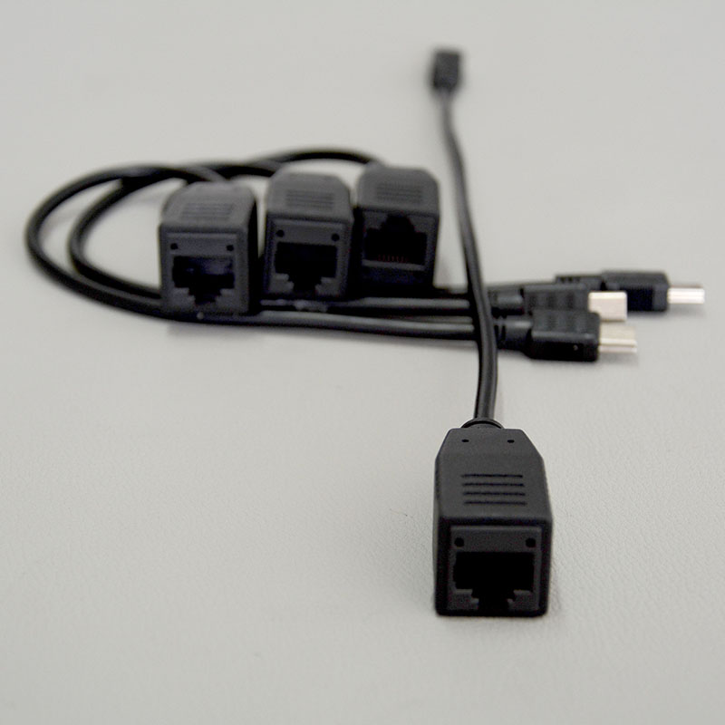 MINI USB 公頭轉(zhuǎn)RJ45母頭